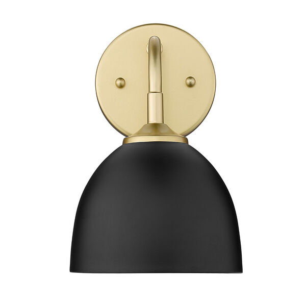 Zoey Olympic Gold and Matte Black One-Light Wall Sconce, image 2